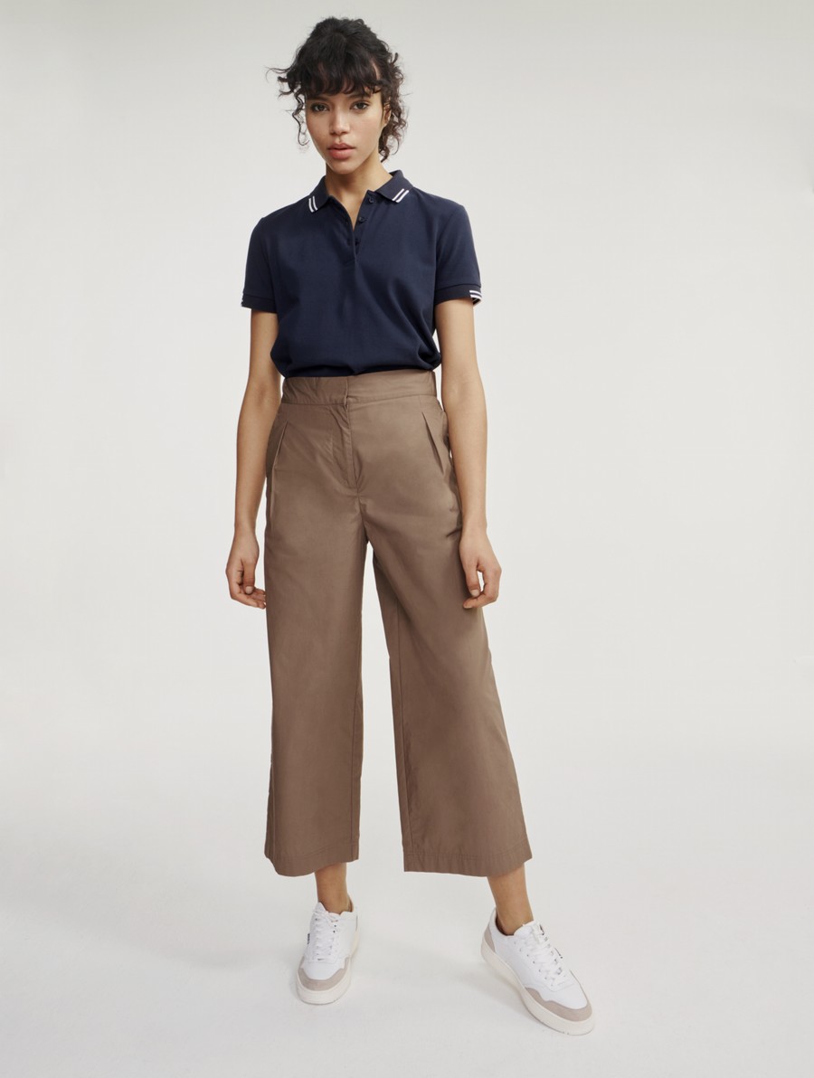 Aigle 7/8 Brede-leg Broek Dames Bruin | EK909