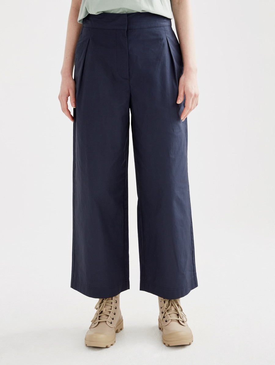 Aigle 7/8 Brede-leg Broek Dames Donkerblauw | RA714