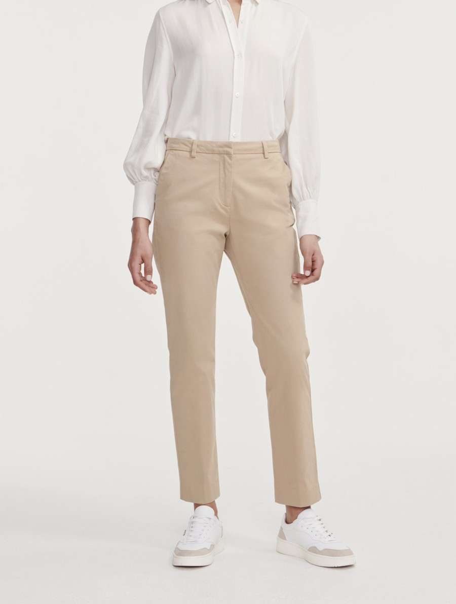 Aigle 7/8 Rechtdoor Chino Broek Dames Beige | VB388