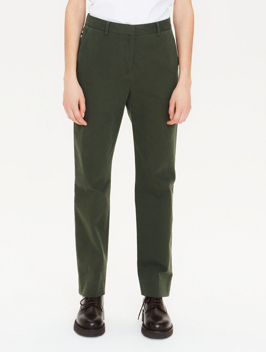 Aigle 7/8 Rechtdoor Chino Broek Dames Groen | VZ981