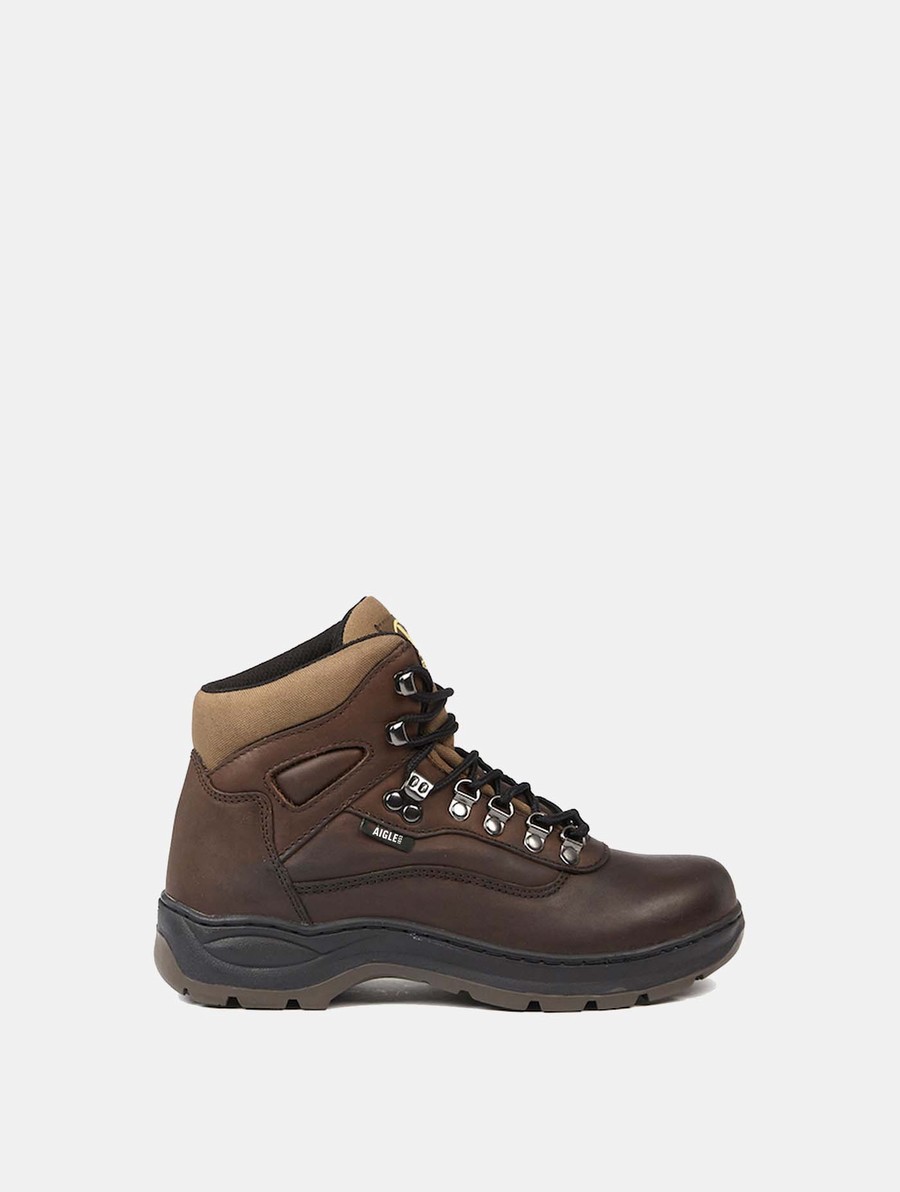 Aigle Ankle Cow's Leren Wandellaarzen Heren Bruin | MP030