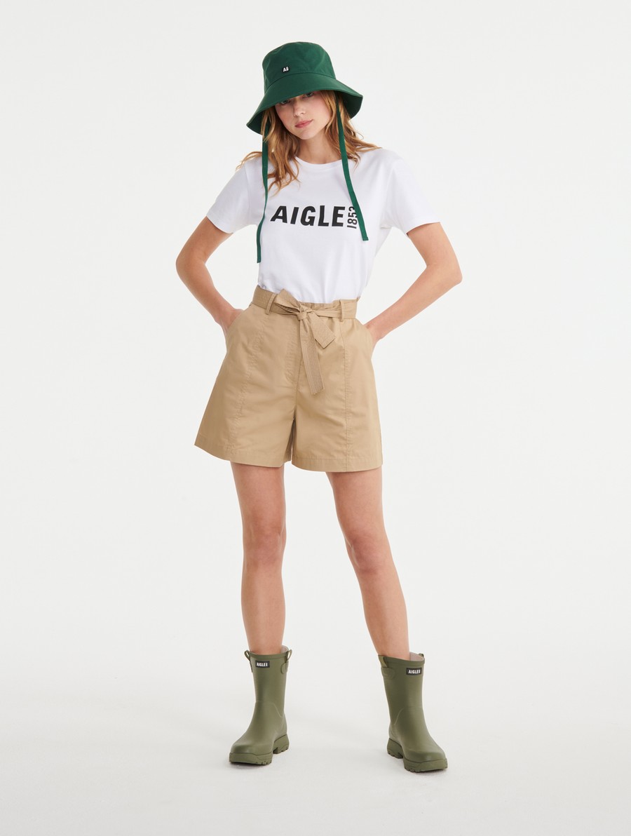 Aigle Belted Paper Bag Badebukse Dames Beige | MB738