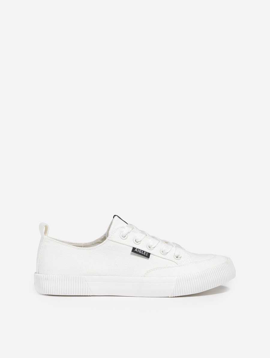 Aigle Canvas Sneakers Dames Wit | YT627