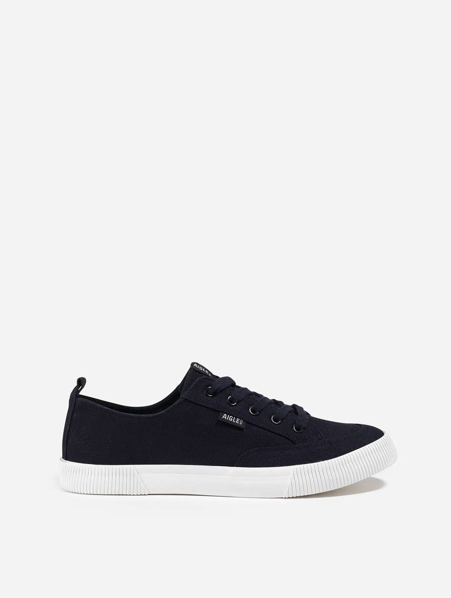 Aigle Canvas Sneakers Heren Donkerblauw | XD944