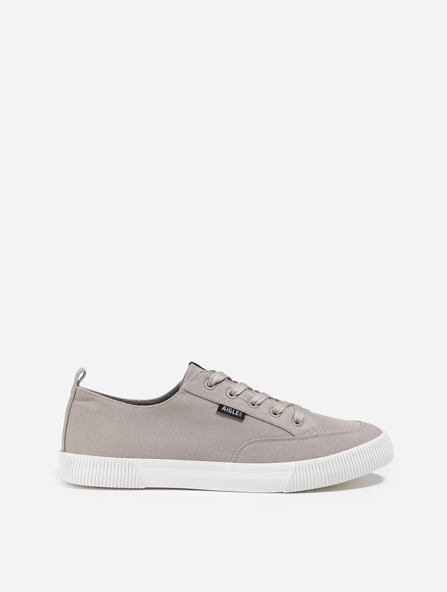 Aigle Canvas Sneakers Heren Grijs | VC348