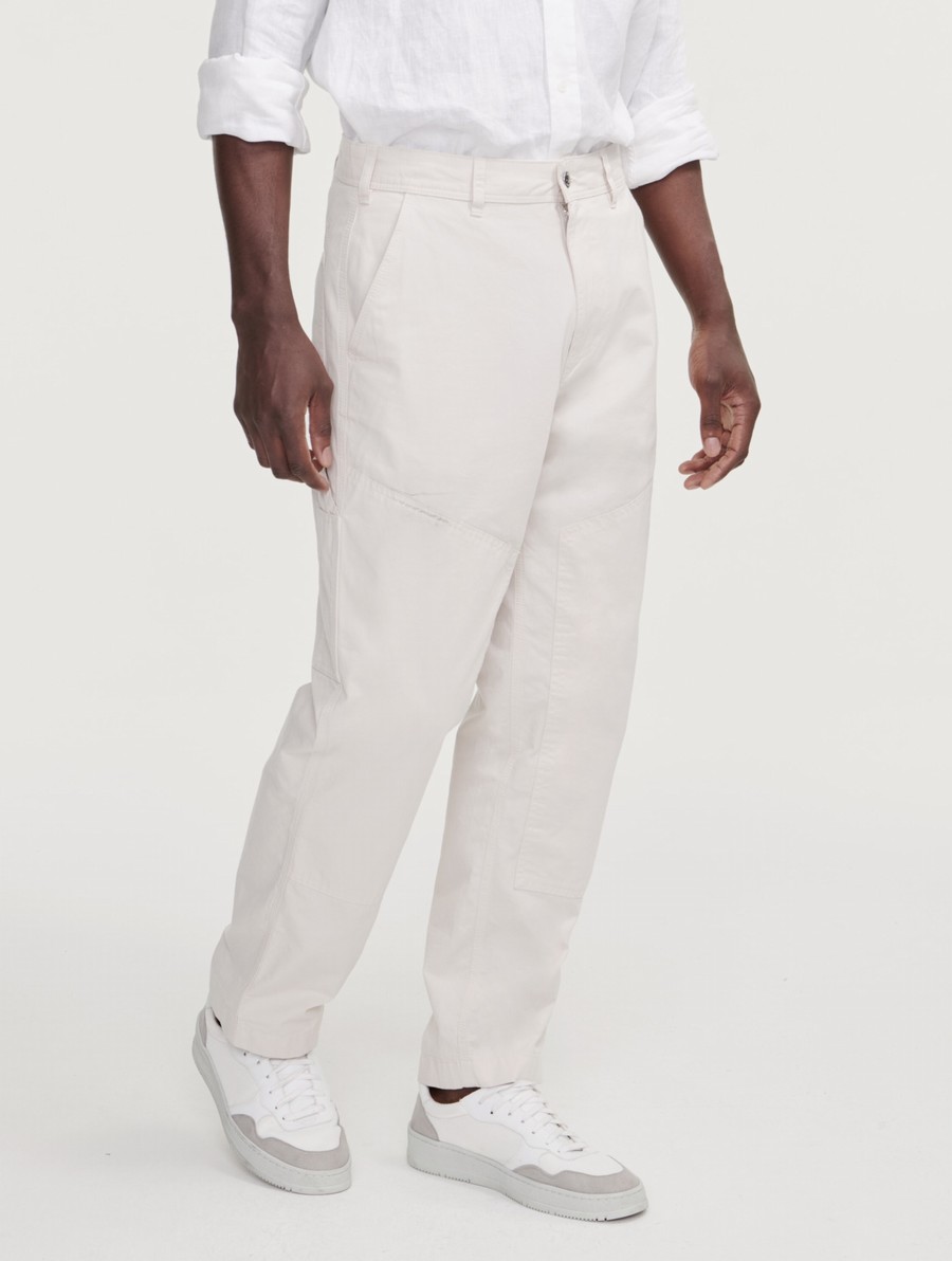 Aigle Carpenter Broken Twill Broek Heren Wit | TB583