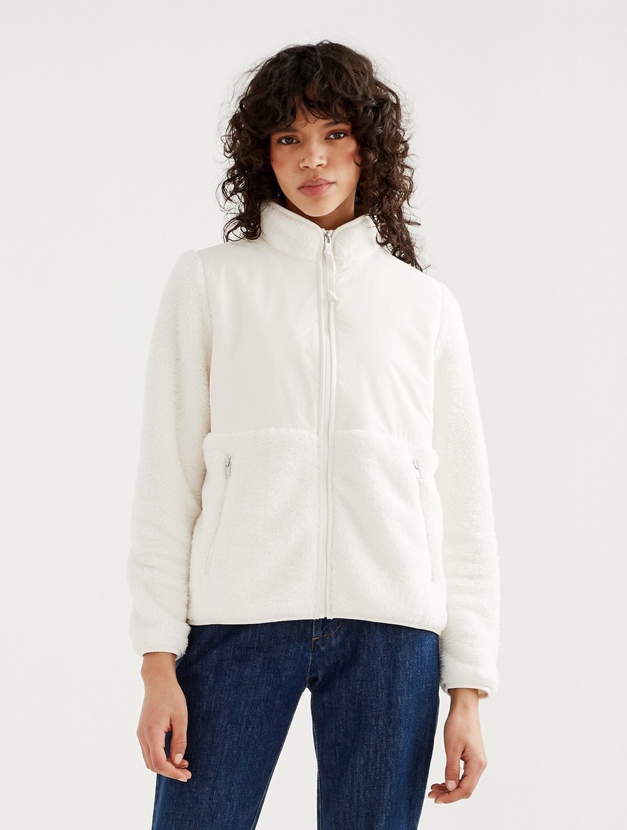 Aigle Cosy Sherpa Full Zip Fleece Jassen Dames Wit | UJ417