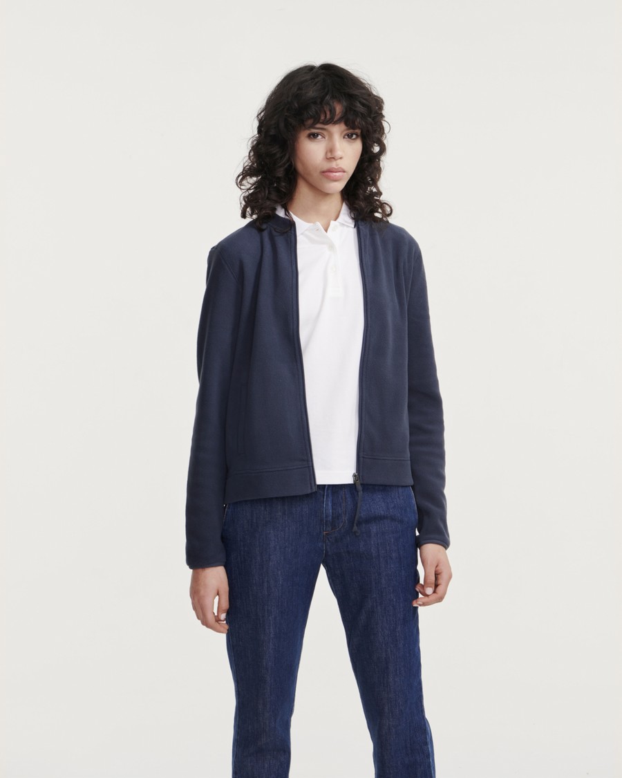 Aigle Crew Neck Zipped Fleece Jassen Dames Donkerblauw | RO094
