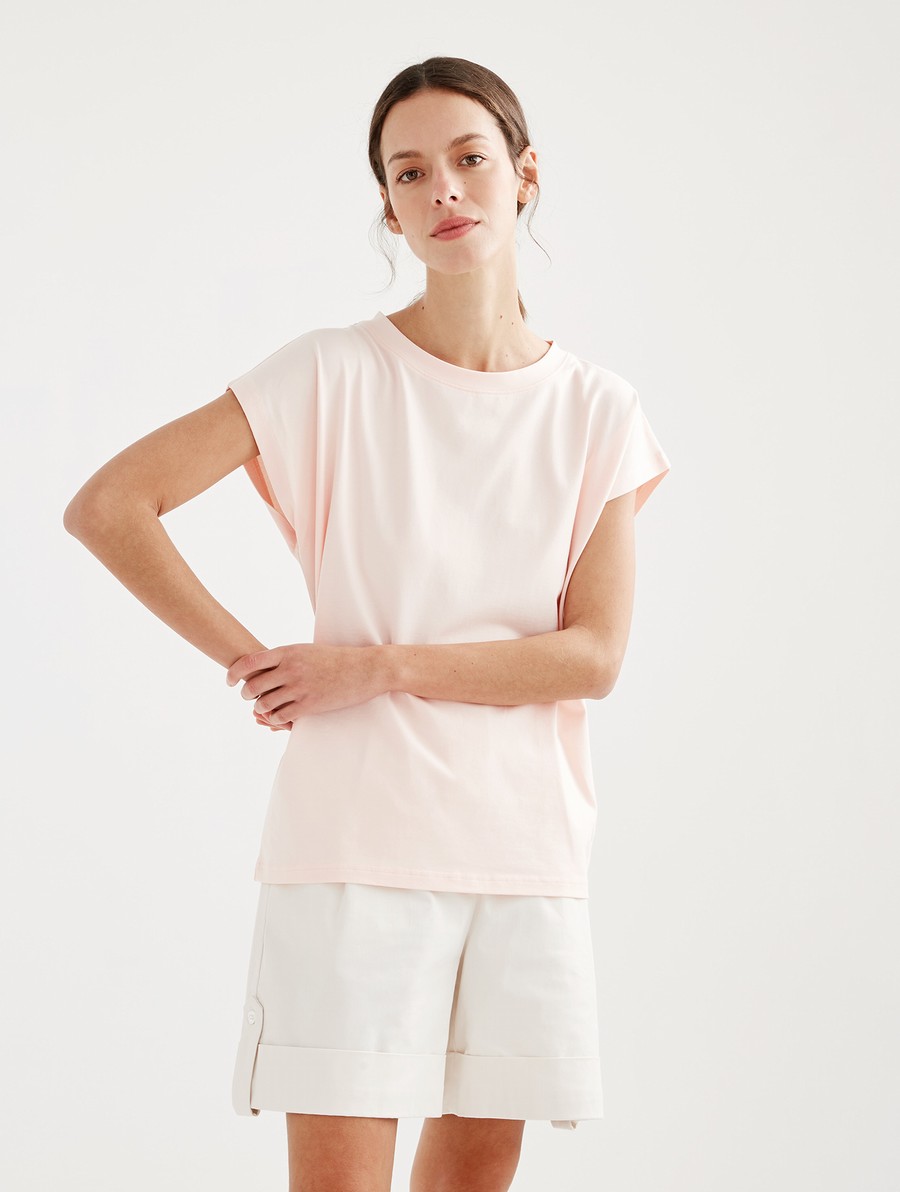 Aigle Drop Shoulder T-shirts Dames Roze | SQ030