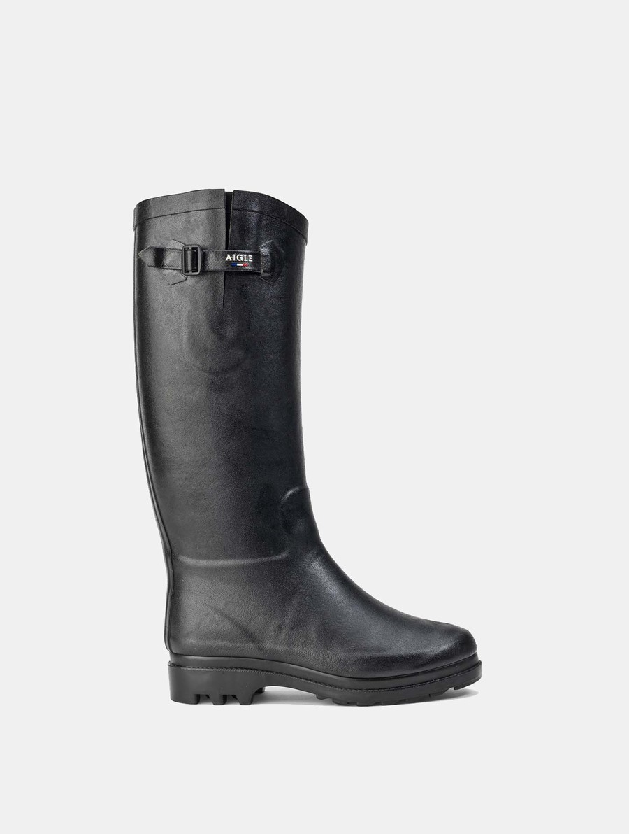 Aigle Fur-lined Boyfriend Regenlaarzen Dames Zwart | PL938