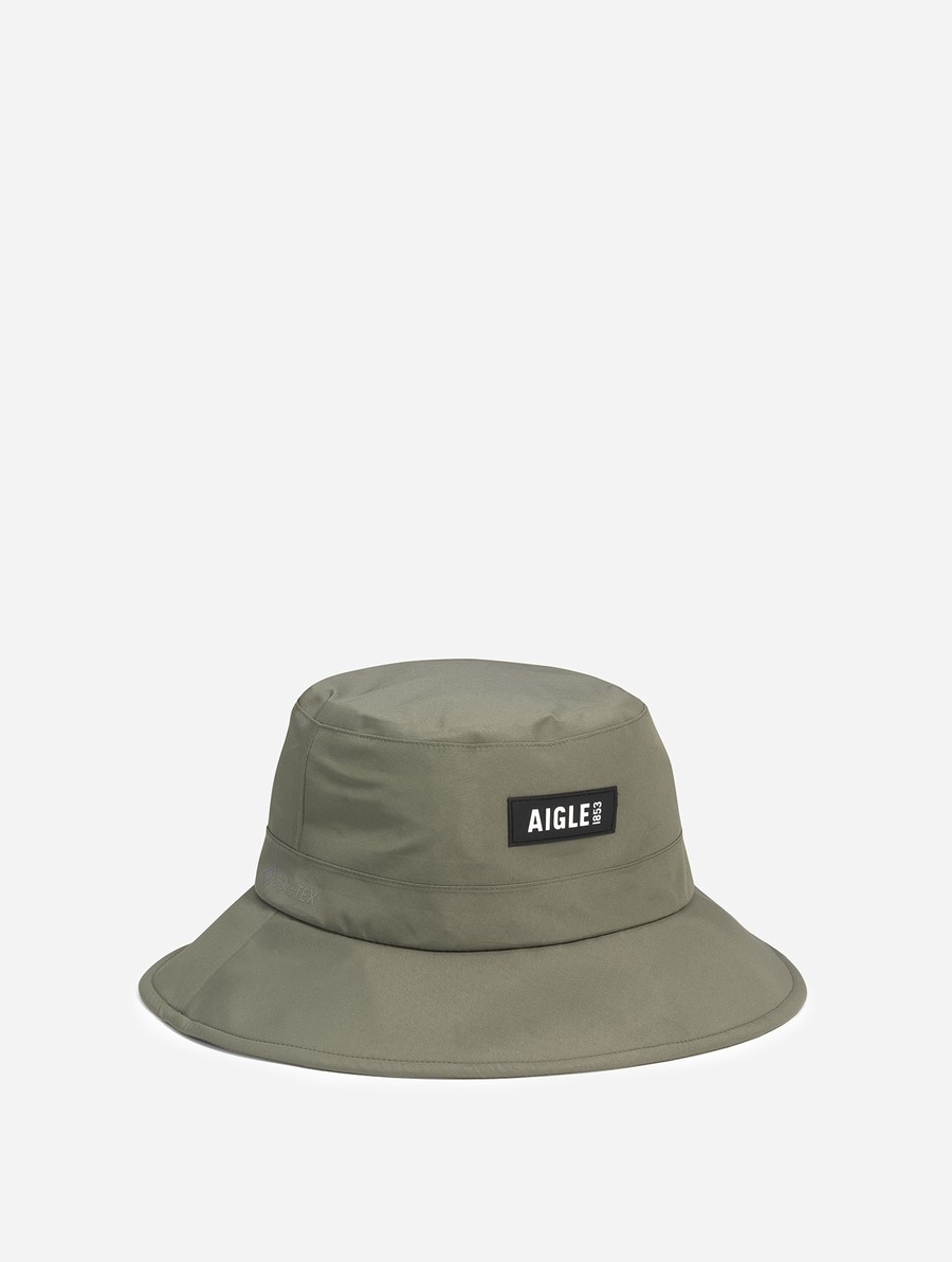 Aigle Gore-tex Iconic Bucket Hoed Dames Olijfgroen | KG842