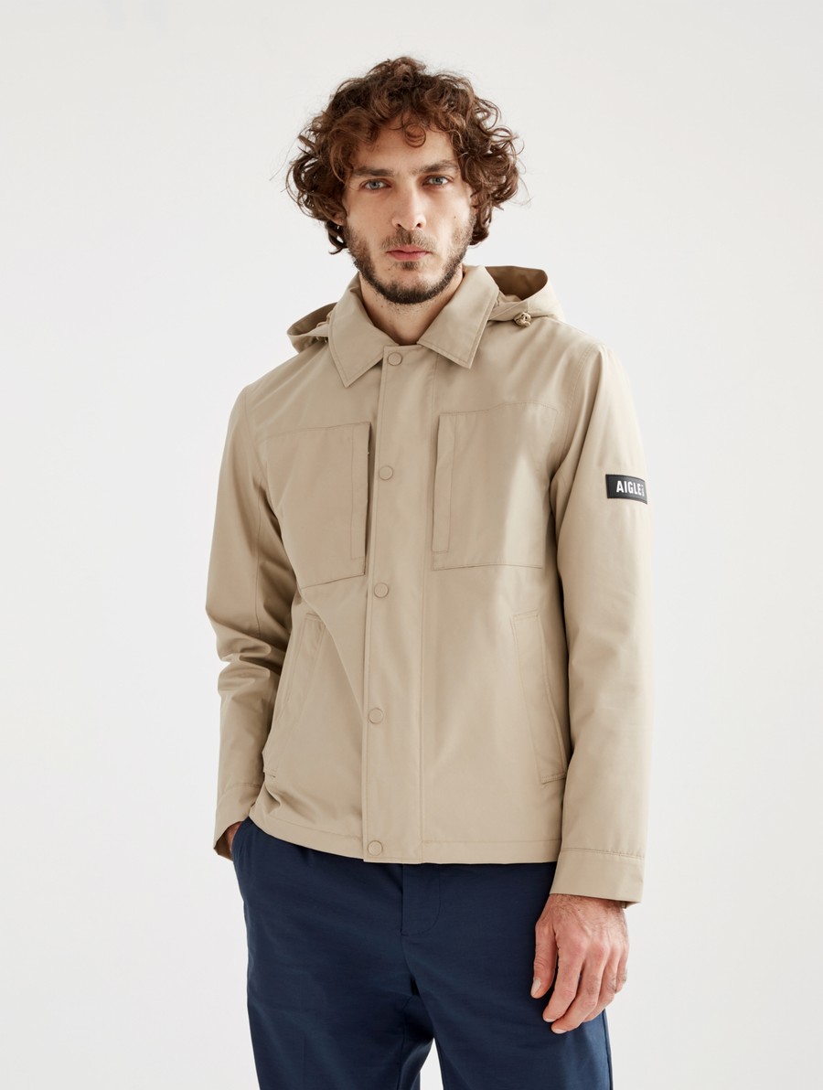 Aigle Gore-tex Kort Detach Hood Parka Heren Beige | KT712