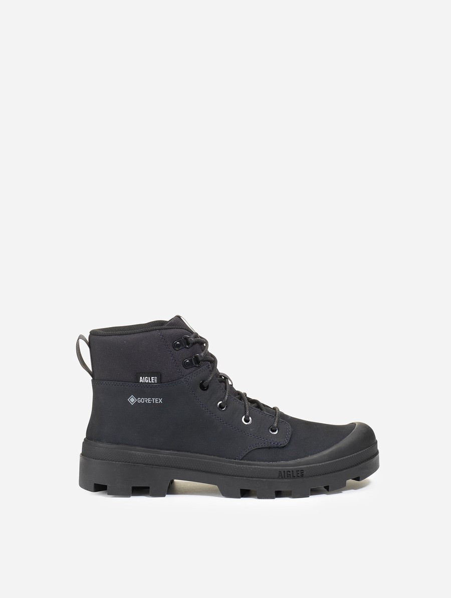 Aigle Gore-tex Leren Wandellaarzen Heren Zwart | XO624