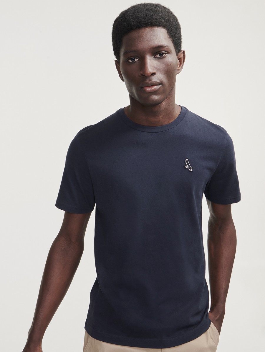 Aigle Jersey Crew Neck T-shirts Heren Donkerblauw | DP455
