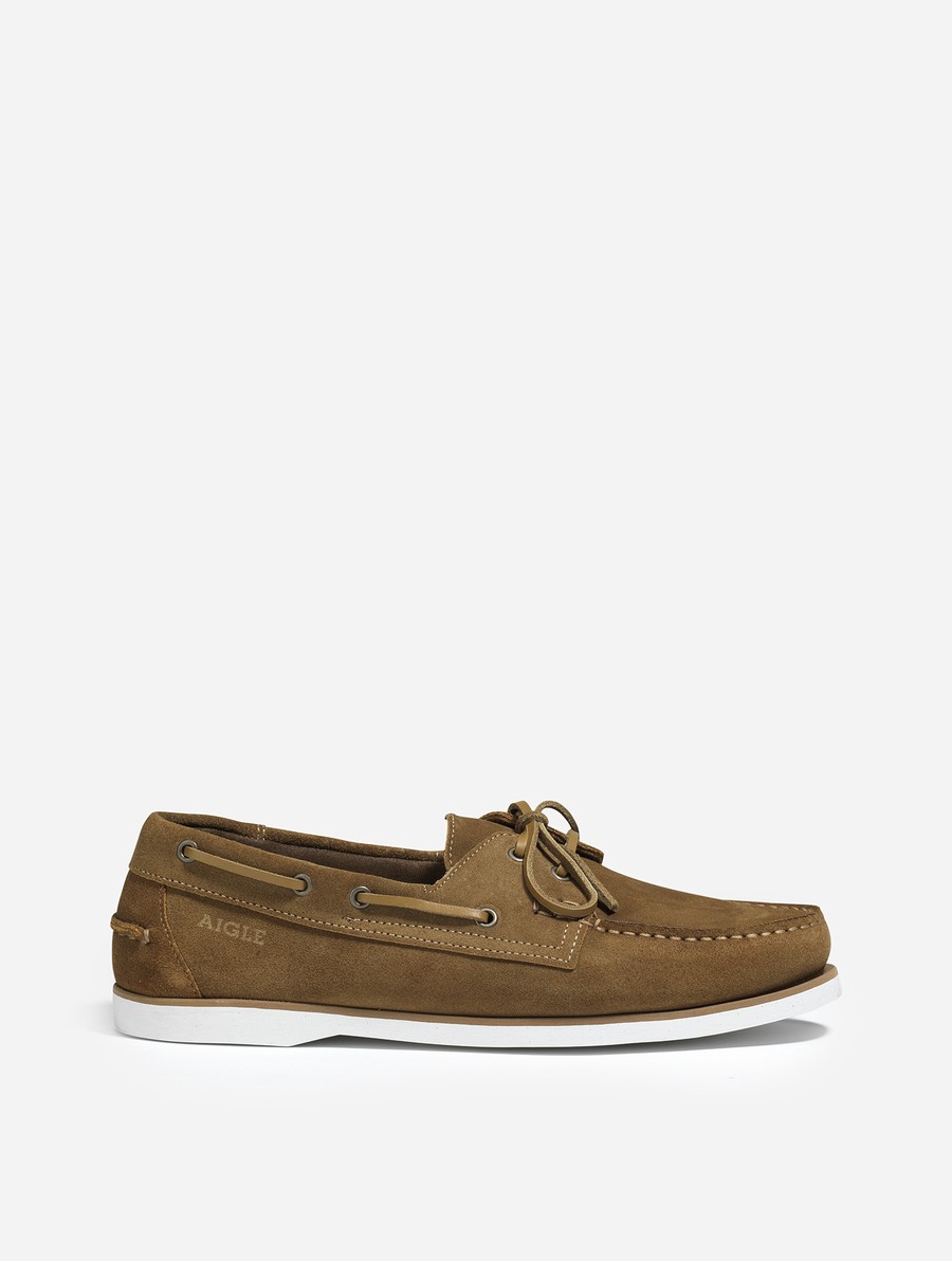 Aigle Klassieke In Nubuck Leren Loafers Dames Bruin | GS773