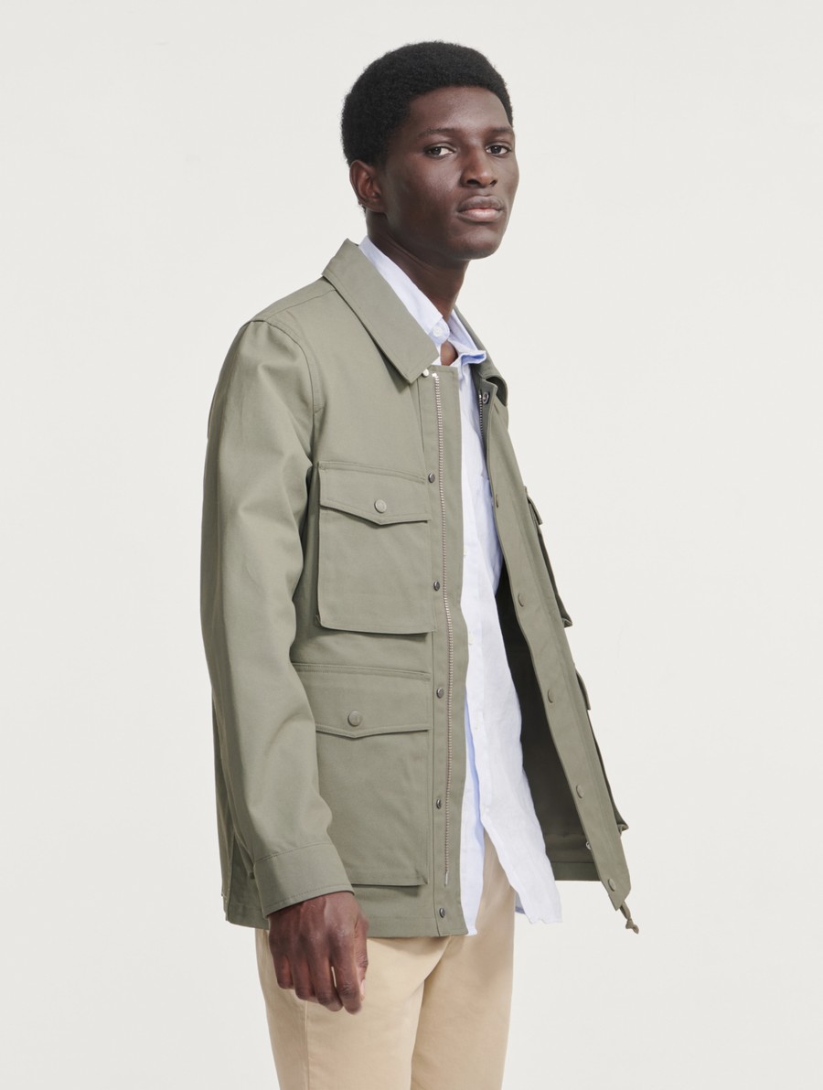 Aigle Kort Coated Safari Jassen Heren Grijs | OW037