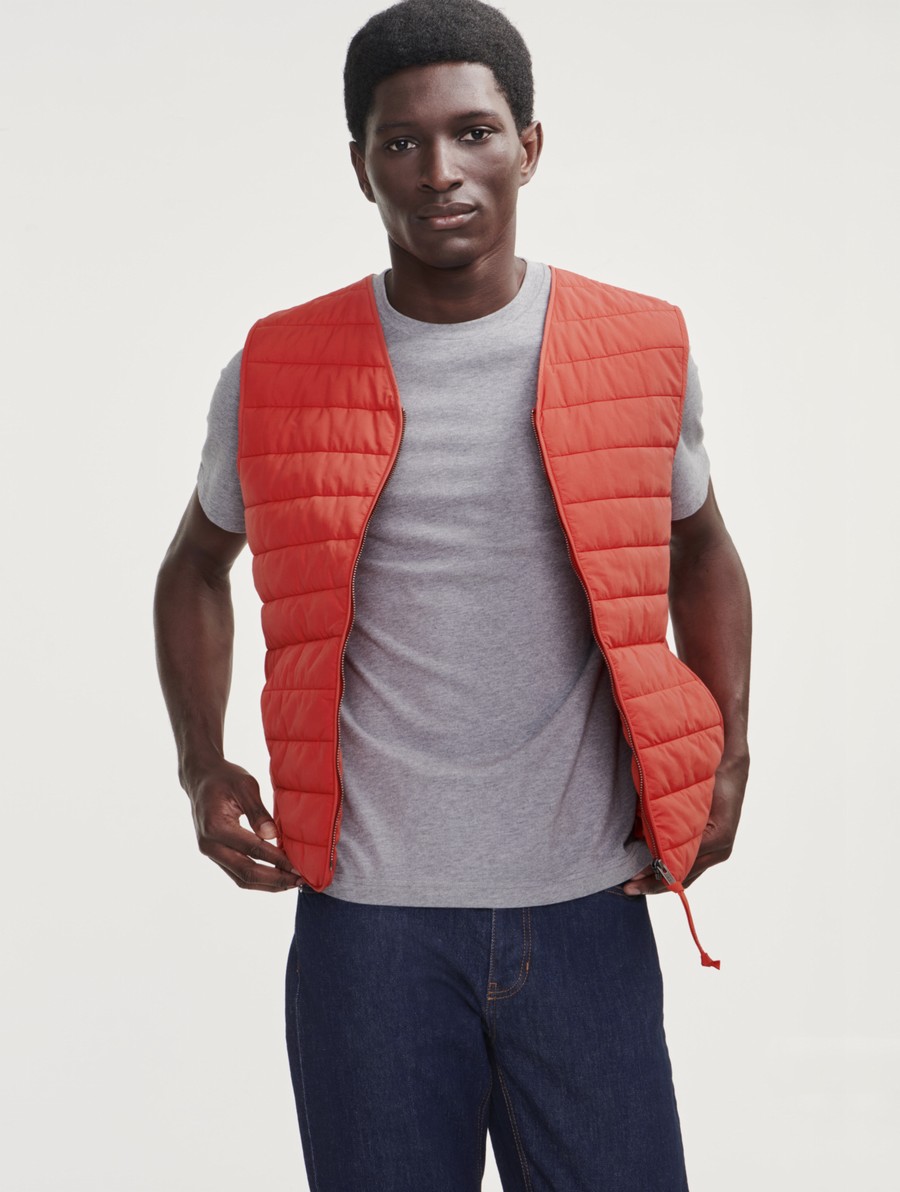 Aigle Kort Dupont Sorona Gewatteerd Wr Sleevelest Gilet Heren Rood | RY347