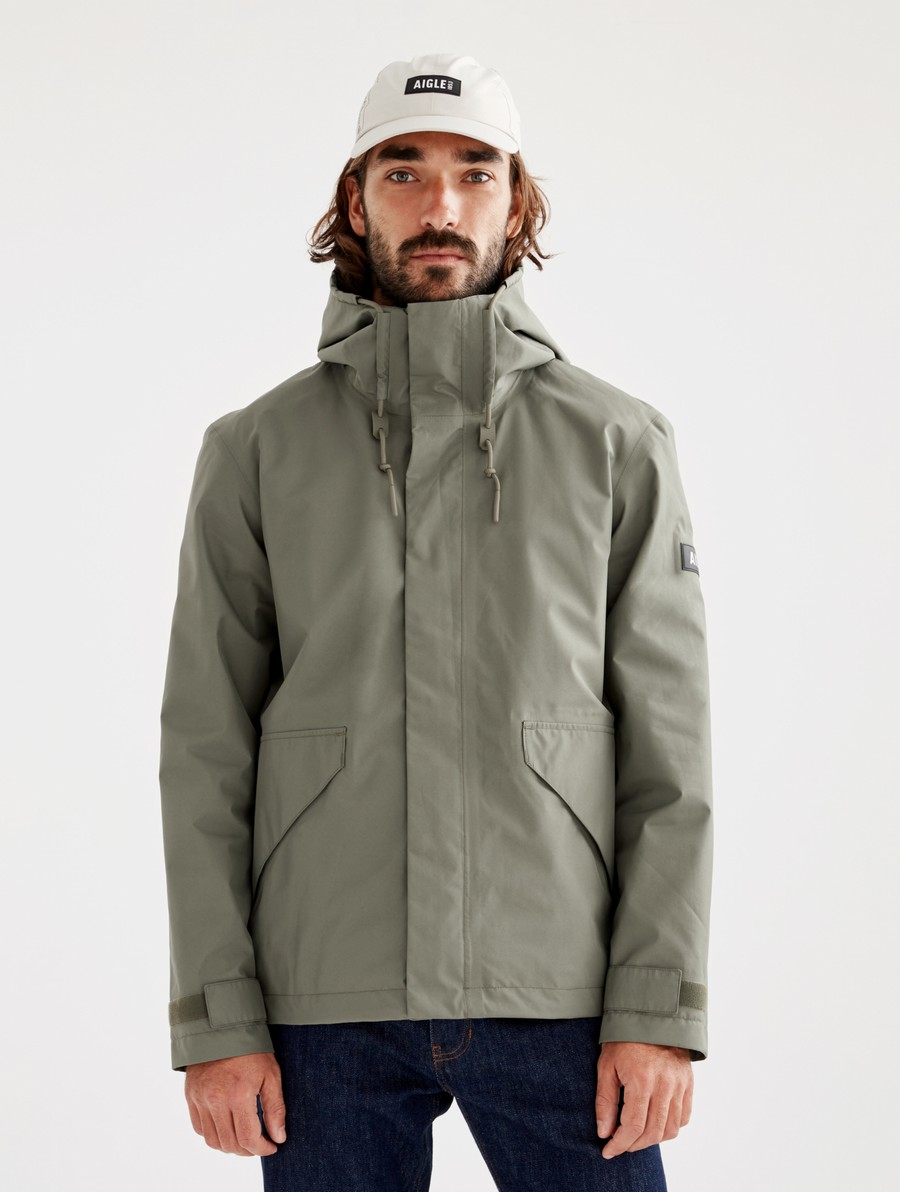 Aigle Kort Met Capuchon Gore-tex Jassen Heren Grijs | NT055