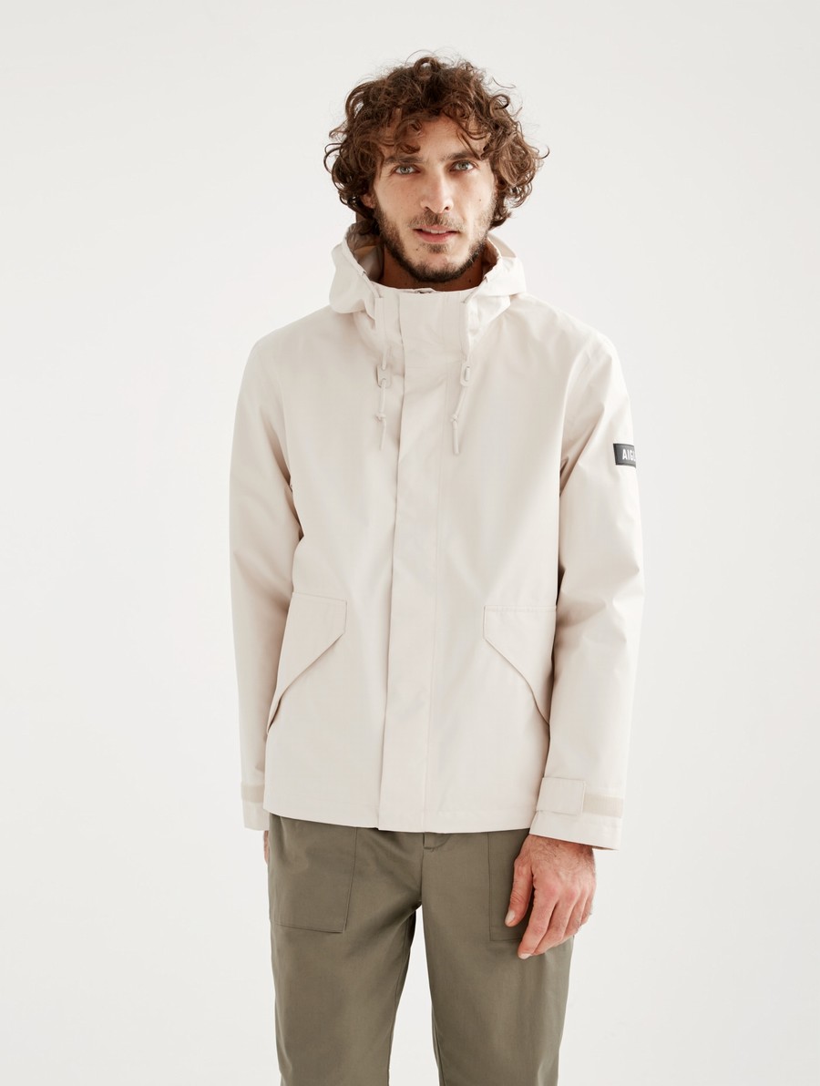 Aigle Kort Met Capuchon Gore-tex Jassen Heren Wit | VM374