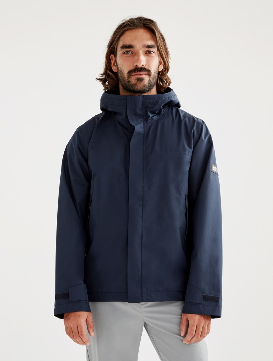 Aigle Kort Met Capuchon Mtd Jassen Heren Donkerblauw | LY193