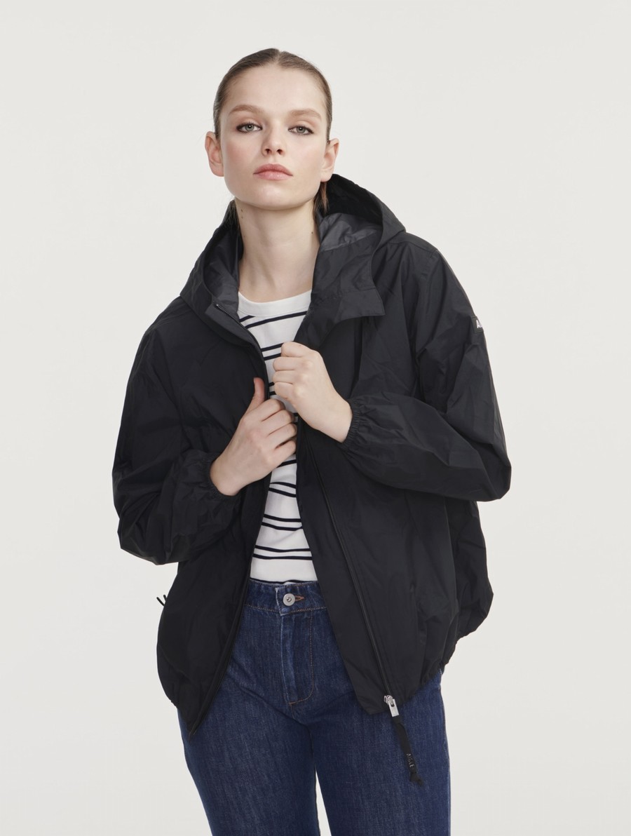 Aigle Kort Mtd Waterdichte Jassen Dames Zwart | AR295
