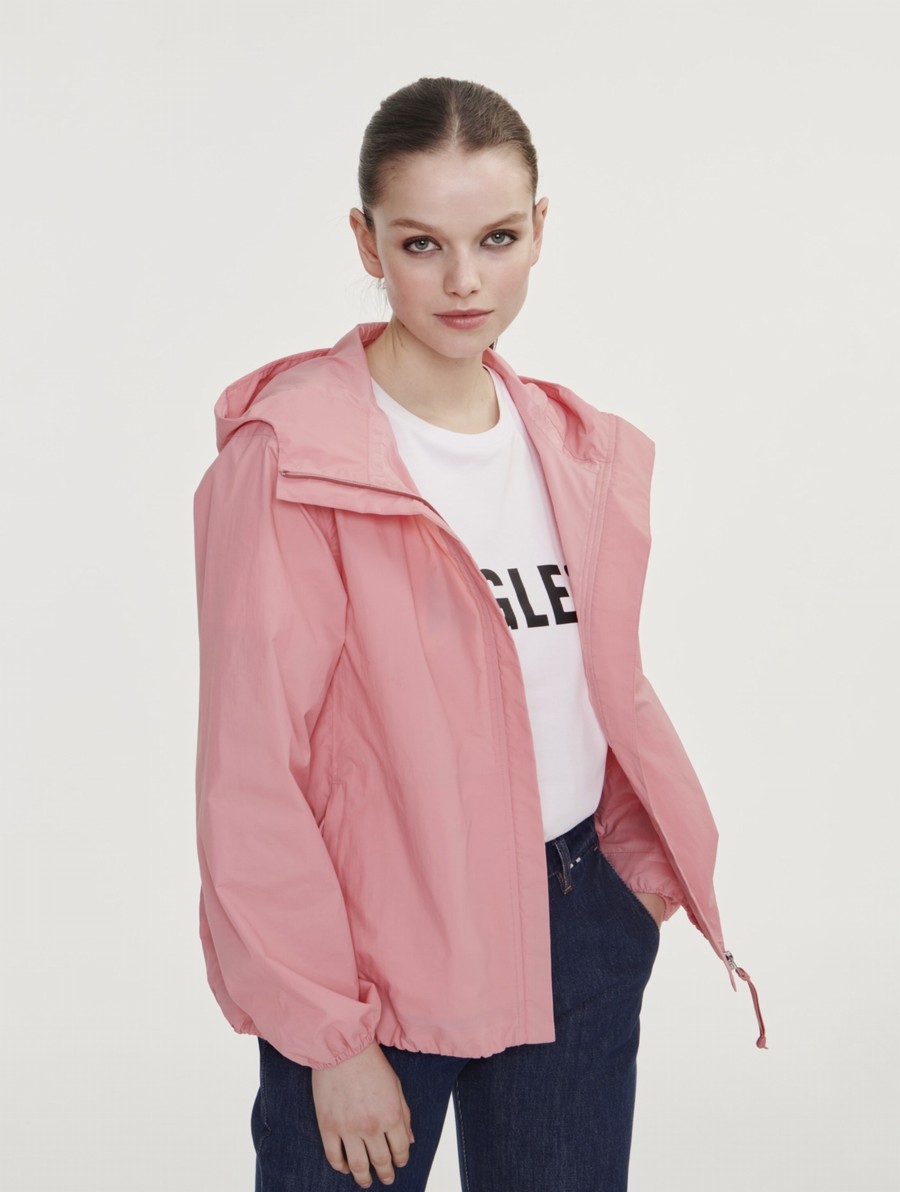 Aigle Kort Mtd Waterdichte Jassen Dames Roze | JY143