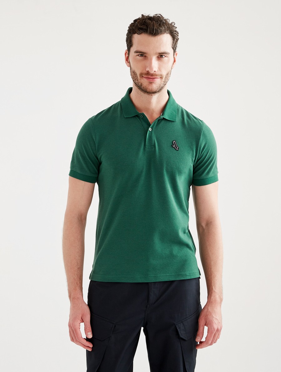 Aigle Kort Sleeve Dry Fast Poloshirt Heren Groen | EH026