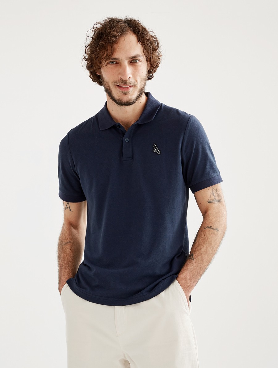 Aigle Kort Sleeve Dry Fast Poloshirt Heren Donkerblauw | VJ076