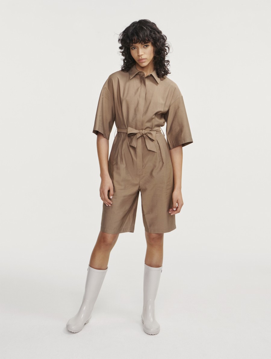 Aigle Kort-sleeved Bermuda Shorts Broek Dames Bruin | RR150