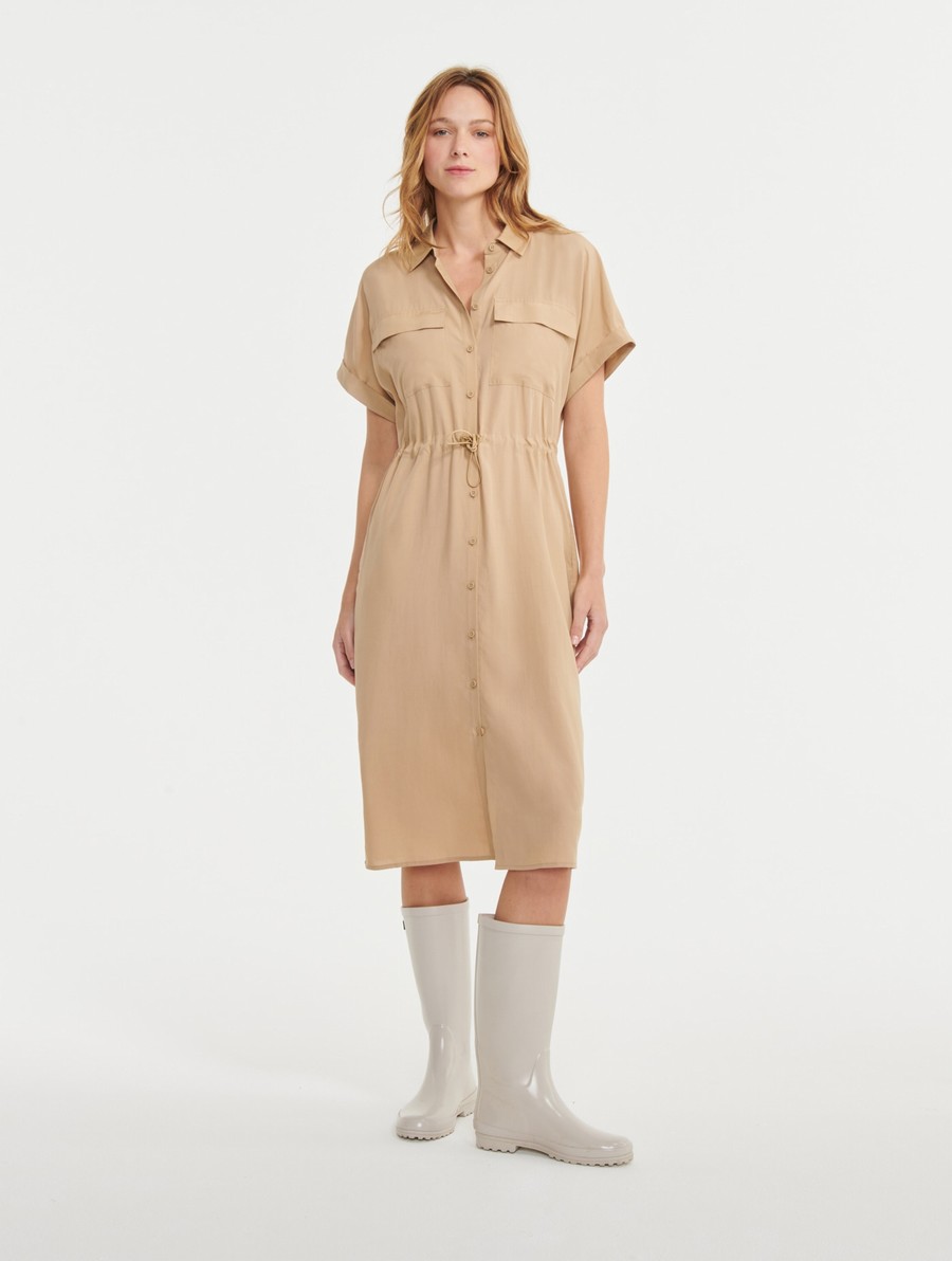 Aigle Kort-sleeved Shirt Jurken Dames Bruin | PX316