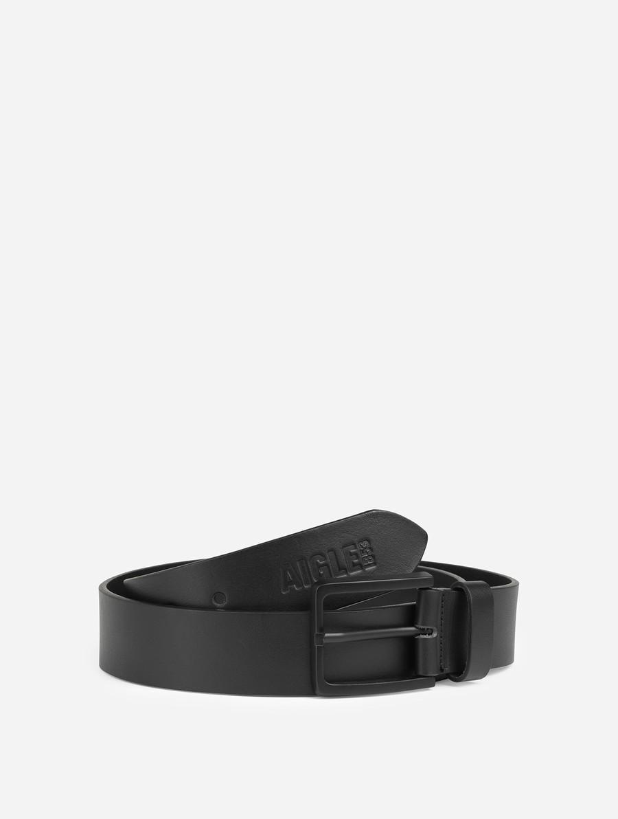 Aigle Leren Riemen Dames Zwart | NP777