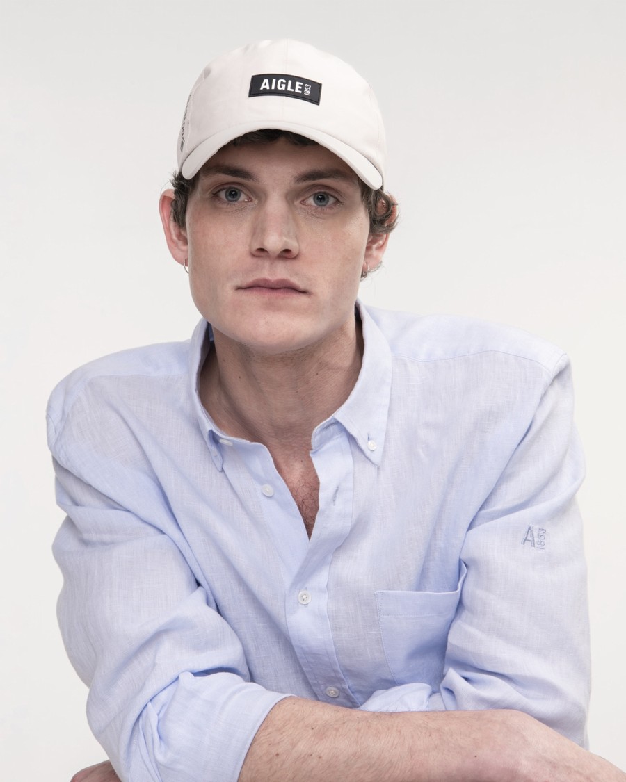 Aigle Linen Long Sleeve Overhemd Heren Lichtblauw | TU559