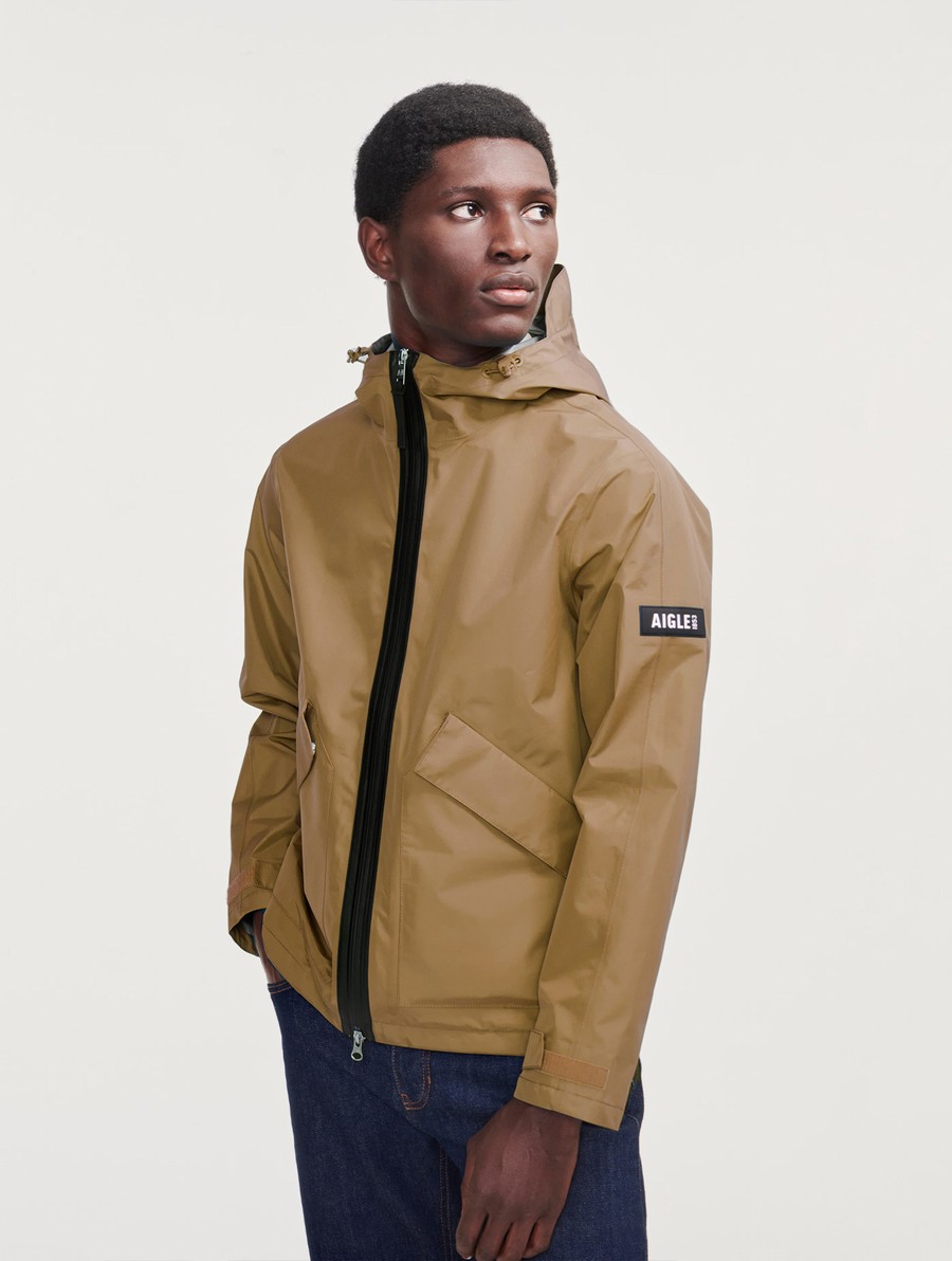 Aigle Long Goretex Parka Heren Bruin | EN801