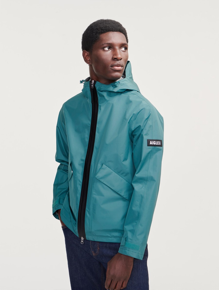 Aigle Long Goretex Parka Heren Turquoise | TF669
