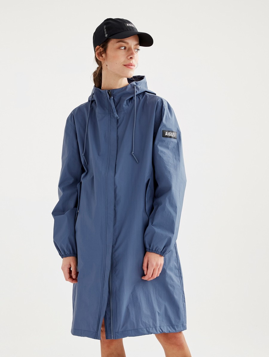 Aigle Long Hood Mtd Parka Dames Blauw | CK750