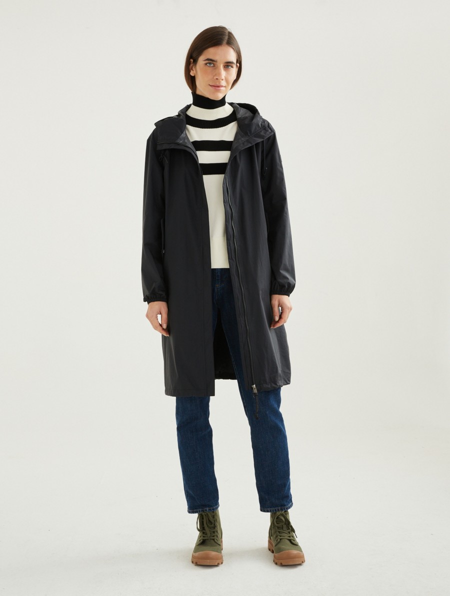 Aigle Long Hood Mtd Parka Dames Donkerblauw | IF532