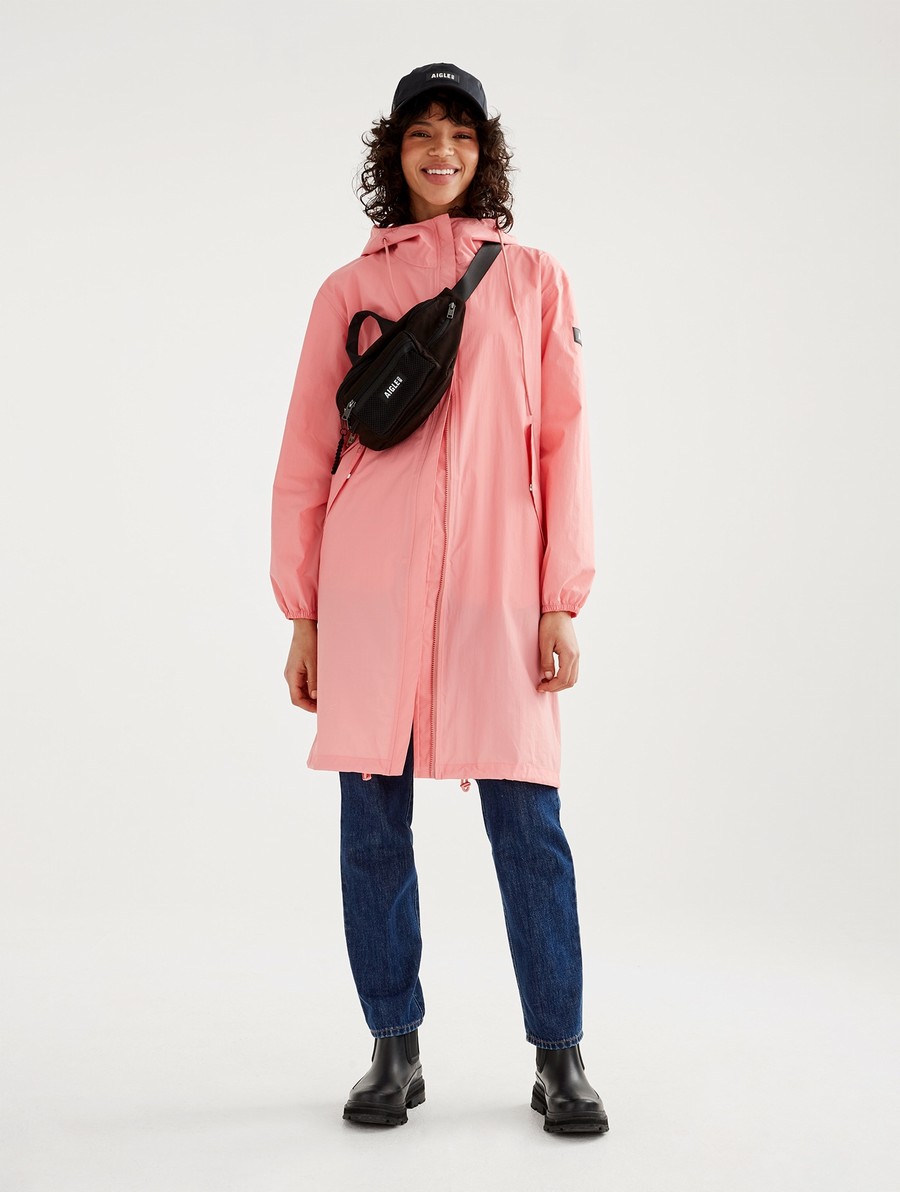 Aigle Long Hood Mtd Parka Dames Roze | YK256
