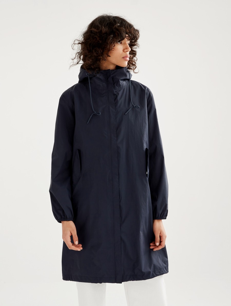 Aigle Long Hood Mtd Parka Dames Zwart | LL806