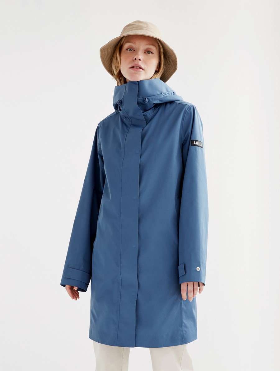 Aigle Long Mtd Parka Dames Blauw | HV520
