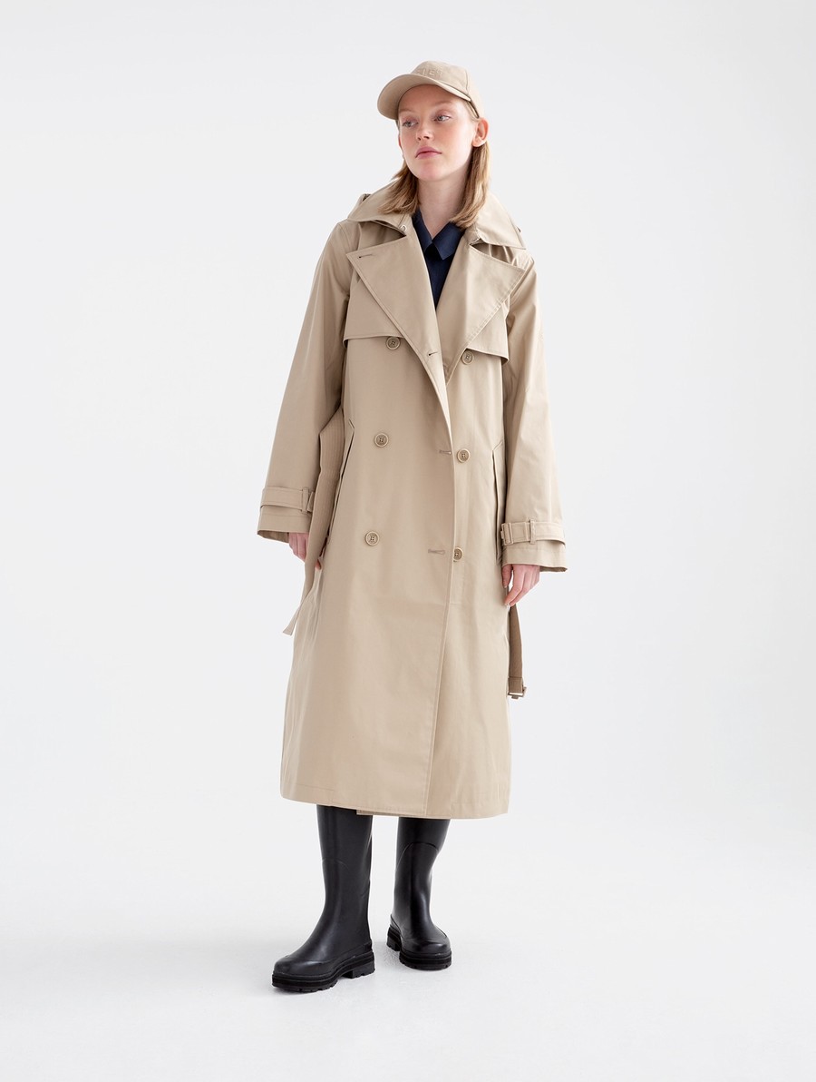 Aigle Long Mtd Trenchcoat Dames Beige | RA940
