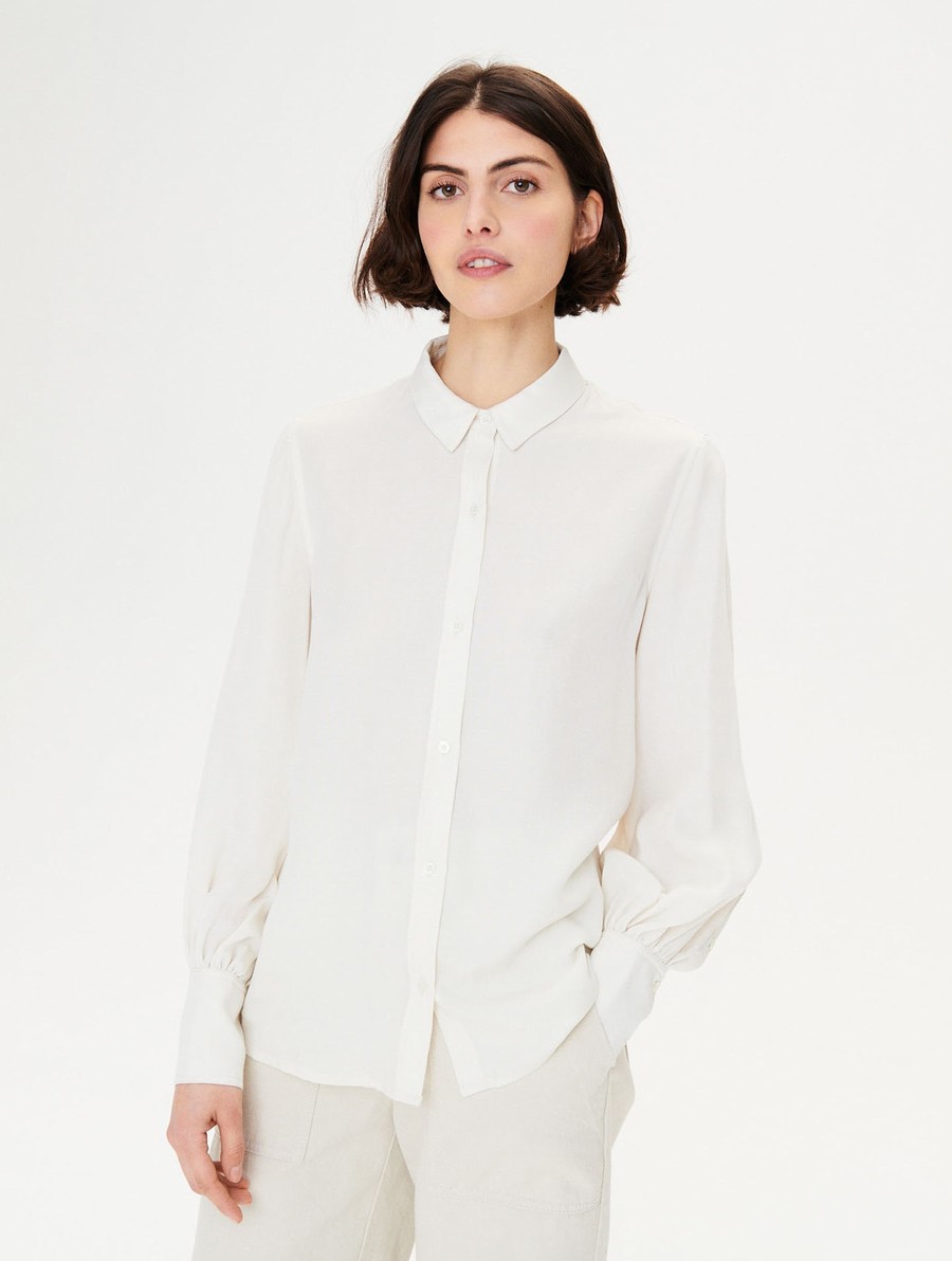 Aigle Long Sleeve Overhemd Dames Wit | MW600