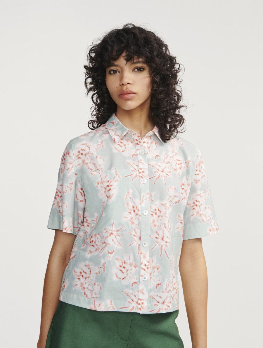 Aigle Loose Fit Kort-sleeved Overhemd Dames Gekleurd | PG167