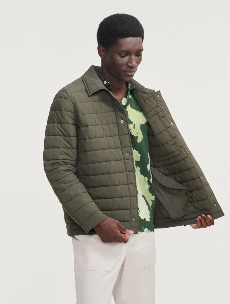 Aigle Mid-length Dupont Sorona Gewatteerd Water Repellent Jassen Heren Olijfgroen | WF182