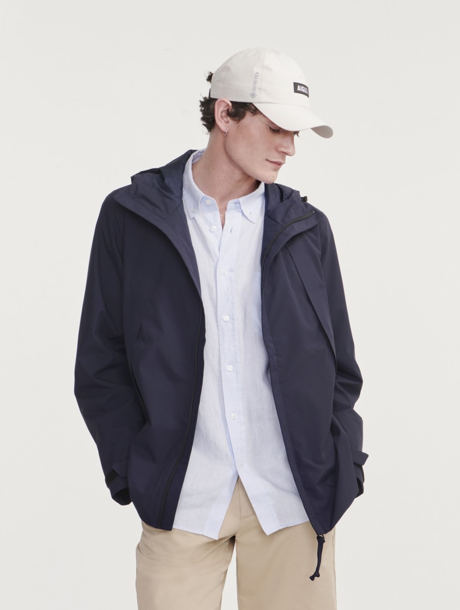 Aigle Mid-length Mtd Met Capuchon Parka Heren Donkerblauw | BW686