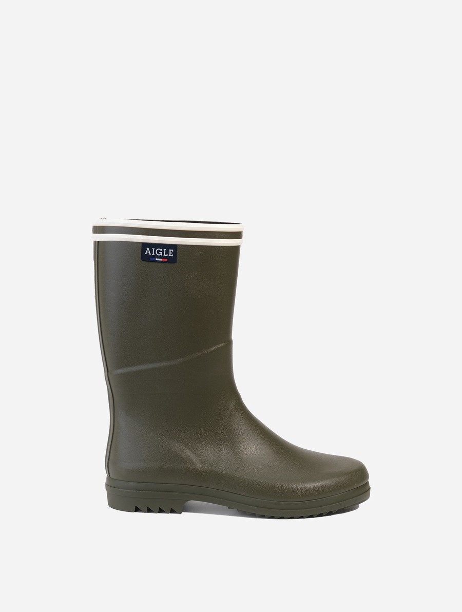 Aigle Notched Sol Regenlaarzen Dames Olijfgroen | BK594