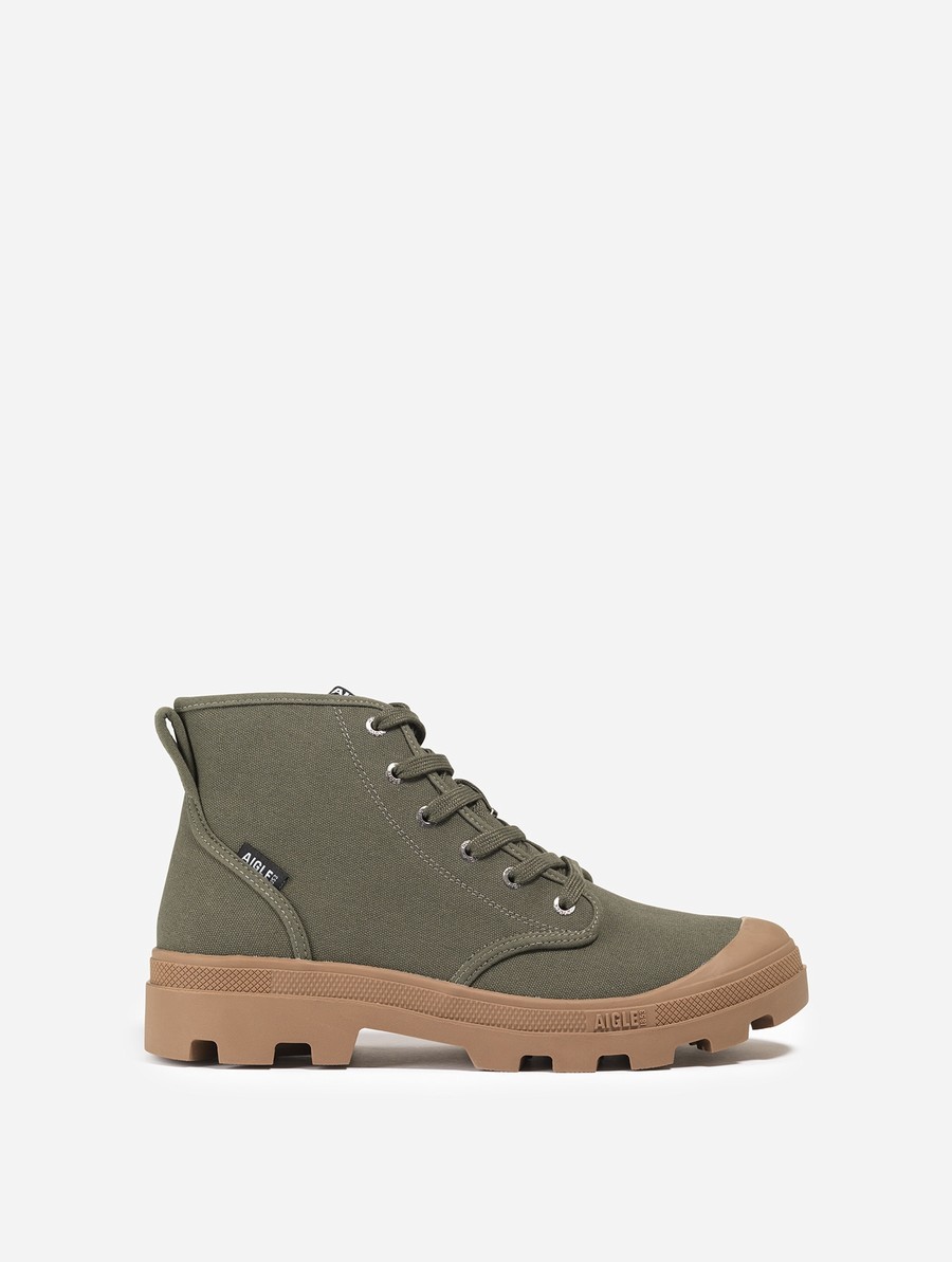 Aigle Recycled Katoenen Wandelschoenen Dames Olijfgroen | LQ842