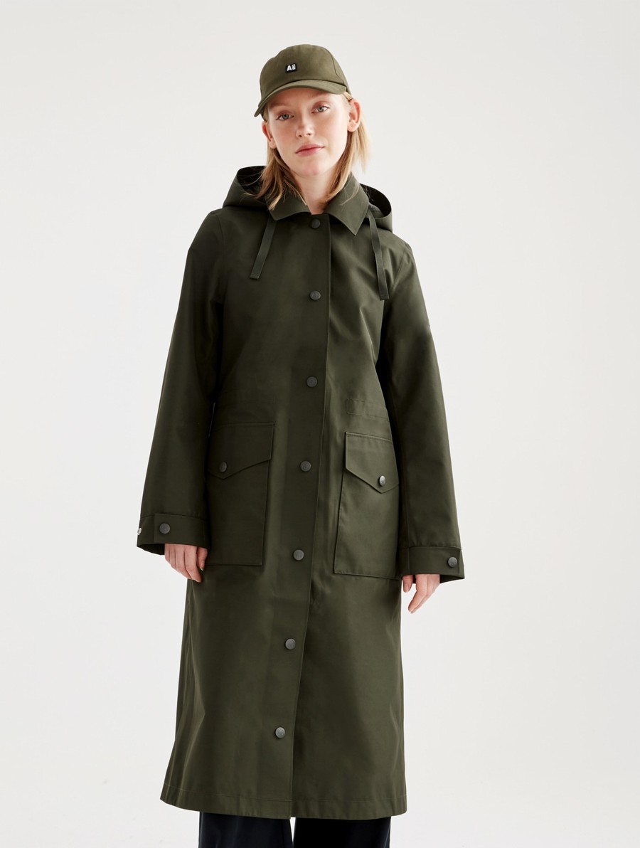 Aigle Redesigned Long Gore-tex Regenjassen Dames Groen | PP575