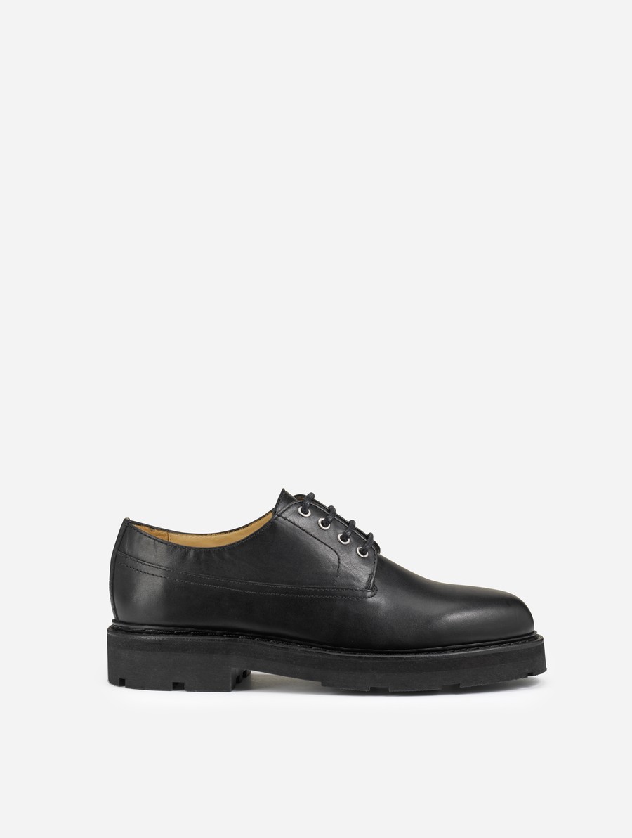 Aigle The Norwegian-stitched Leren Derby Schoenen Dames Zwart | HN727