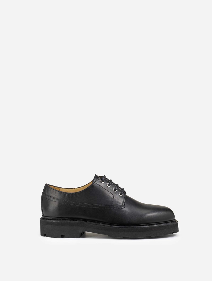 Aigle The Norwegian-stitched Leren Derby Schoenen Heren Zwart | OW698