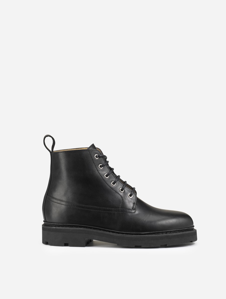 Aigle The Norwegian-stitched Leren Woestijnlaarzen Dames Zwart | TN361